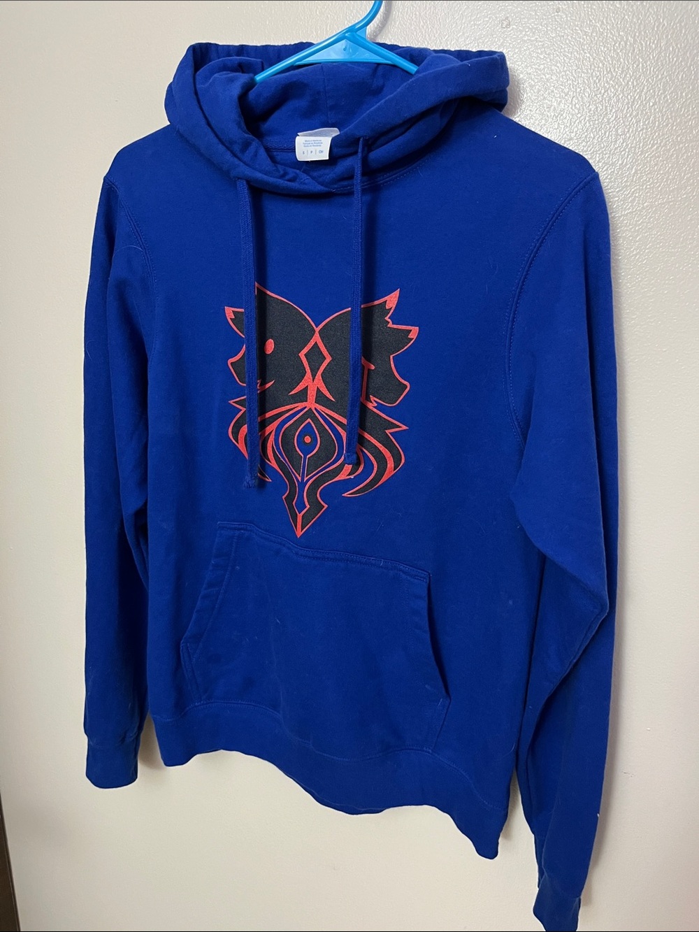Men's Royal Blue Graphic Pullover Hoodie